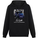 Paul Walker 1973 2013 Thank You for The Memories Signature Black Hoodies Printed Sweatshirt Graphic Mens Pullover Hooded L