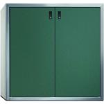 Jadegrüne 2er-Mülltonnenboxen 101l - 200l 