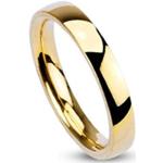Paula & Fritz® Ring aus Edelstahl Chirurgenstahl 316L 3mm breit vergoldet Klas.