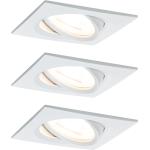 Weiße Paulmann Rechteckige Dimmbare LED Einbauleuchten Matte aus Metall schwenkbar GU10 