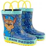 Blaue PAW Patrol Kindergummistiefel & Kindersegelstiefel ohne Verschluss aus Gummi Größe 26,5 