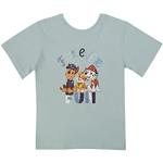 Hellblaue Melierte Kurzärmelige ONOMATO PAW Patrol Kinder T-Shirts aus Baumwolle für Jungen Größe 134 