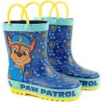 Blaue PAW Patrol Kindergummistiefel & Kindersegelstiefel aus Gummi wasserdicht Größe 28 