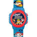 Blaue PAW Patrol Quarz Kunststoffarmbanduhren mit Digital-Zifferblatt mit Kunststoff-Uhrenglas mit Kunststoffarmband für Kinder 