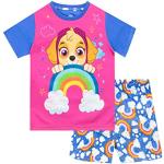 Bunte PAW Patrol Skye Kinderschlafanzüge & Kinderpyjamas mit Glitzer für Mädchen Größe 110 