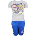 Blaue Sportliche Kurzärmelige PAW Patrol Rundhals-Ausschnitt Printed Shirts für Kinder & Druck-Shirts für Kinder aus Baumwolle für Jungen Größe 122 für den für den Sommer 