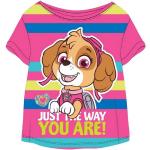 Rosa Casual Kurzärmelige PAW Patrol Skye Rundhals-Ausschnitt Kinder T-Shirts aus Jersey trocknergeeignet für Mädchen 