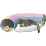 Bunte PawHut Spieltunnel & Rascheltunnel für Katzen 
