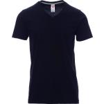 Schwarze Kurzärmelige V-Ausschnitt T-Shirts aus Baumwolle für Herren Größe M 