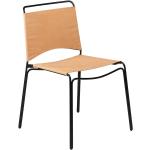 PAZ Chair - Tan leather with black legs