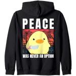 Peace was never an option - Ente mit Messer Duck with knife Kapuzenjacke
