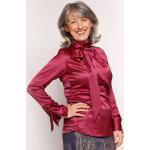 Auberginefarbene Elegante Nachhaltige Festliche Blusen aus Seide für Damen Größe XS 