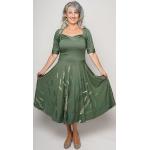 Tannengrüne Elegante Nachhaltige Damenkleider aus Lyocell Größe XS 