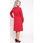Rote Bio Nachhaltige Rollkragen Winterkleider aus Lyocell für Damen Größe M für den für den Winter 