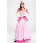 Rosa Super Mario Peach Prinzessin-Kostüme für Damen Größe XXL 