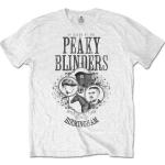 Weiße Peaky Blinders T-Shirts für Herren Größe L 