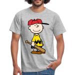 Reduzierte Graue Melierte SPREADSHIRT Die Peanuts Charlie Brown T-Shirts aus Baumwolle für Herren 