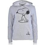 Graue Melierte Langärmelige Die Peanuts Snoopy Damensweatshirts aus Fleece Größe M 