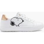 Reduzierte Weiße Die Peanuts Low Sneaker aus Textil für Damen Größe 39 mit Absatzhöhe bis 3cm 