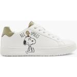 Reduzierte Weiße Die Peanuts Low Sneaker aus Textil für Damen Größe 39 mit Absatzhöhe bis 3cm 