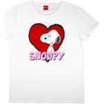 Weiße Die Peanuts Snoopy T-Shirts mit Pailletten für Damen Größe M 