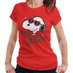 Rote Die Peanuts Snoopy T-Shirts für Damen Größe M 