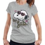 Graue Die Peanuts Snoopy T-Shirts für Damen Größe XXL 