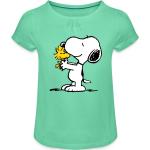Reduzierte Mintgrüne SPREADSHIRT Die Peanuts Snoopy Kinder T-Shirts aus Baumwolle für Mädchen 