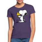 Reduzierte Dunkellilane SPREADSHIRT Die Peanuts Snoopy T-Shirts aus Baumwolle für Damen 