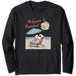 Schwarze Langärmelige Die Peanuts Snoopy T-Shirts für Herren Größe S 
