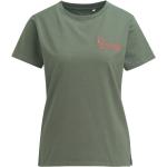 Dunkelgrüne Bestickte Die Peanuts Bio Nachhaltige T-Shirts für Damen Größe XL 