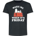 Peanuts T-Shirt - Snoopy - Wake Me When It's Friday - M bis 3XL - für Männer - Größe 3XL - schwarz - EMP exklusives Merchandise