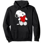 Schwarze Die Peanuts Snoopy Herrenhoodies & Herrenkapuzenpullover Größe S zum Valentinstag 