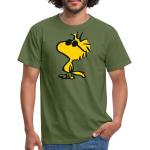 Reduzierte Olivgrüne SPREADSHIRT Die Peanuts Woodstock T-Shirts mit Tiermotiv aus Baumwolle für Herren 
