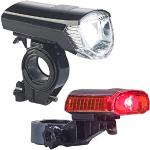 PEARL Fahrradbeleuchtung Set: Akku-Fahrradlichter mit Cree-LED & Halterungen, USB, IPX4, im Set (Fahrradbeleuchtung Akku USB, Fahrrad Licht Set, Beleuchtung)
