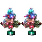 23 cm PEARL LED-Weihnachtsbäume aus Glasfaser 2-teilig 