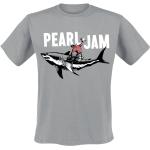 Pearl Jam T-Shirt - Shark Cowboy - S bis XXL - für Männer - Größe S - grau - Lizenziertes Merchandise