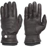 Braune Fingerhandschuhe aus Leder für Herren Größe 9 für den für den Winter 
