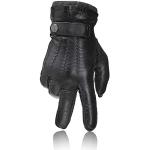 Schwarze Casual Pearlwood Gefütterte Handschuhe aus Leder enganliegend für Herren Größe 9.5 