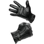 Schwarze Pearlwood Gefütterte Handschuhe aus Leder für Herren Größe 10 für den für den Winter 