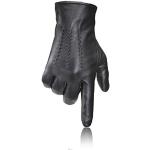 Schwarze Pearlwood Gefütterte Handschuhe aus Leder enganliegend für Herren Größe 9.5 