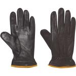 Braune Gefütterte Handschuhe aus Leder für Herren Größe 10 für den für den Winter 