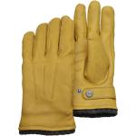 Gelbe Pearlwood Gefütterte Handschuhe aus Leder für Herren Größe S 