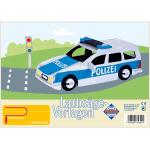 PEBARO Laubsägevorlage Polizeiauto, 3D Figur