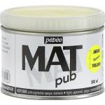 Pebeo, Künstlerfarbe + Bastelfarbe, Acrylic Mat Pub (Fluoreszierend Gelb, 500 ml)