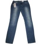 Blaue Peckott Stretch-Jeans aus Denim für Damen Weite 28, Länge 32 