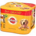 PEDIGREE Adult 3+1 PACK 4X400G - Hundenassfutter in Gelee (2x MIT HÜHNCHEN, 2x MIT RINDFLEISCH)