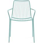 Reduzierte Hellblaue Designer Stühle Pulverbeschichtete aus Polyrattan stapelbar 