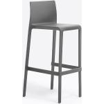 Reduzierte Anthrazitfarbene Pedrali VOLT Barhocker & Barstühle aus Kunststoff stapelbar Breite 0-50cm, Höhe 100-150cm, Tiefe 0-50cm 
