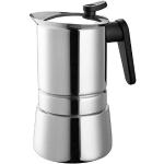 PEDRINI Steelmoka, Patentierte Moka Espressomaschine für Kochfelder einschließlich Induktion, Kapazität 10 Tassen, Silberne Farbe, Kaffeemaschine aus Stahl,16.7 x 11.9 x 22.4 cm